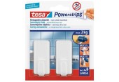 TESA Powerstrips háček obdélníkový velký bílý plast, nosnost 2kg 58010-00131-01