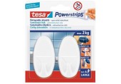 TESA Powerstrips háček oválný velký bílý plast, nosnost 2kg 58013-00055-01