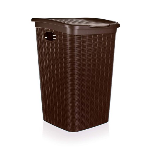 VETRO-PLUS RATTAN Koš na špinavé prádlo 37x38x54,5cm 50 l, tmavě hnědý 5530052