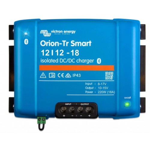 Victron Energy Orion-Tr Smart DC-DC nabíječka 12/12-18A (220W), izolovaná ORI121222120 Victron Energy Orion-Tr Smart DC-DC nabíječka 12/12-18A (220W), izolovaná ORI121222120