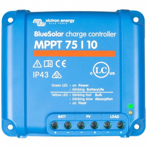 Victron Energy BlueSolar MPPT 75/10 Solární regulátor (12/24V-10A) SCC010010050R Victron Energy BlueSolar MPPT 75/10 Solární regulátor (12/24V-10A) SCC010010050R