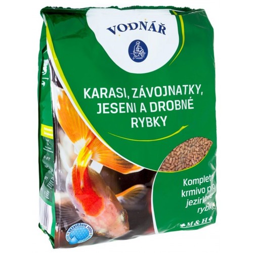 VODNÁŘ krmivo pro závojnatky, jeseny a jiné drobné rybky, 4kg