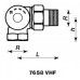 HERZ TS-98-VHF-Termostatický ventil M30x1,5 úhlový levý 1/2" šedá krytka 1765826