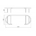 SAPHO SMART 1322-107 skleněná polička 300x60x120mm s hrazdou, chrom
