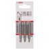 BOSCH 3dílná sada oboustranných čepelí PH1, PZ1, S 0,6x4,5; PH2, PZ2, S 1,0x5,5; 60 mm 2607001745