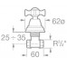Roca Florentina uzavírací podomítkový ventil 3/4“ C teplá chrom 75061386D0
