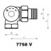 HERZ TS-90-V-Termostatický ventil úhlový pravý 1/2", M 28 x 1,5 červená krytka 1775967