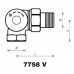 HERZ TS-90-V-Termostatický ventil úhlový levý 1/2 ", M 28 x 1,5 červená krytka 1775867
