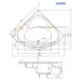 TEIKO Vana Samos rohová 140x140 cm - HTP systém ECO HYDRO V211140N04T01211
