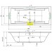 TEIKO Vana Columba obdélníková 180 x 80 cm - HTP systém ECO HYDRO V212180N04T03211