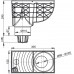 ALCAPLAST Univerzální lapač střešních splavenin 300 × 155/110 přímý šedý AGV1S