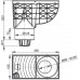 ALCAPLAST Univerzální lapač střešních splavenin 300 × 155/125 přímý černý AGV2