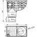 ALCAPLAST Univerzální lapač střešních splavenin 300 × 155/125/110 přímý šedý AGV4S