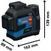 BOSCH GLL 12V-100-33 CG PROFESSIONAL Čárový laser, L-BOXX 136, GBA 12V 2.0Ah 0601065401