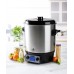 DOMO Zavařovací hrnec nerezový s LCD - 2 otvory - nerez kohout (27 l / 2000W) DO42329PC