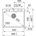 Franke MRG 610-54 FTL, 590x500 mm, fragranitový dřez, matná černá 114.0661.453