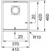 Franke Kubus KNG 110-37, 410x460 mm, fragranitový dřez, Onyx 125.0670.900