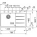 Franke Centro CNG 611-78 TL/2, 780x500 mm, fragranitový dřez, Kašmír 114.0637.515