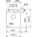 Franke Maris MRG 610-37 RTL, 410x510 mm, Fragranitový dřez, Matná černá 114.0661.370