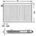 Kermi Therm X2 Profil-V deskový radiátor 11 500 / 2600 FTV110502601L1K
