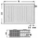 Kermi Therm X2 Profil-V deskový radiátor 33 600 / 1200 FTV330601201R1K