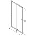 KOLO First posuvné dveře 2-dílné 120 cm, do niky nebo pro kombinaci s pevnou boční stěnou, SATIN ZDDS12214003