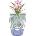 PLASTKON Dekorativní květináč Orchid 15 cm transparentní bílá