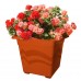 PLASTKON Hranatý květináč Quattro 50x50 cm antracit