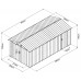 Riwall PRO RMCG 20x10 Anthracite - garáž 6 x 3 m se sedlovou střechou antracit CG-K2010