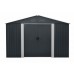 Riwall RMSA 12x10 Anthracite - zahradní domek kovový 3 x 3,7 m SD-X1210-H170C-A