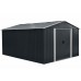 Riwall RMSA 12x10 Anthracite - zahradní domek kovový 3 x 3,7 m SD-X1210-H170C-A