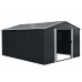 Riwall RMSA 12x10 Anthracite - zahradní domek kovový 3 x 3,7 m SD-X1210-H170C-A