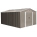 Riwall RMSA 12x10 Brown - zahradní domek kovový 3 x 3,7 m SD-X1210-H170C-B