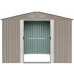 Riwall RMSA 12x10 Brown - zahradní domek kovový 3 x 3,7 m SD-X1210-H170C-B