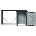 Riwall RMWS 3x9 Anthracite - přístřešek na dřevo s kůlnou 2,7 x 1,6 m WS-XDB-E-A