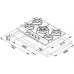 FRANKE CRYSTAL BLACK FHCR 705 4G TC BK C plynová varná deska 106.0052.052