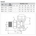 Termostatický ventil 3/8" rohový M 30 x 1,5 s přednastavením TV-38R