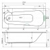 TEIKO Vana Klasik 180 obdélníková 180 x 80 cm - HTP systém ECO HYDRO V213180N04T03211