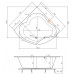TEIKO Vana Diamant rohová 149x149 cm - HTP systém ECO HYDROAIR V211149N04T02231