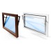 ACO sklepní celoplastové okno s IZO sklem 90 x 60 cm hnědá