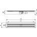 ACO ShowerDrain B sprchový žlab 985 mm, rošt Slot, horiz. příruba 9010.78.73