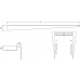 ACO ShowerStep přechodová lišta levá L 1490 mm, H 12,5 mm, broušený povrch 9010.72.42