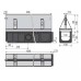 ALCAPLAST Štěrbinový venkovní žlab symetrický 160 mm z pozinkované oceli AVZ101-R124