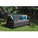 ALLIBERT CORFU LOVE SEAT MAX Pohovka, 182 x 70 x 79cm, hnědá/šedo-béžová 17197959