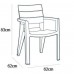 ALLIBERT IBIZA zahradní židle, 62 x 62 x 83 cm, grafit 17197867