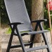 ALLIBERT MONTREAL Zahradní židle polohovací 2 ks, 63 x 67 x 111 cm, grafit 17201891