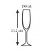 VÝPRODEJ BANQUET CRYSTAL Lucille sklenice na šampaňské, 190ml, 6ks, 02B4G005190 POUZE 5 KS