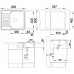 BLANCO set Tipo 45 S mini 3 1/2 nerez kartáčovaný 605 x 500 mm 516053 + MIDA baterie chrom 517742