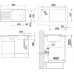 BLANCO set MAGNAT přírodní nerez 860 x 435 mm 511916 + TIVO baterie chrom 517599