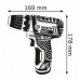 BOSCH GSR 12V-15 Professional Vrtací šroubovák + 25ks sada bitů, 7ks vrtáků do dřeva, 7ks vrtáků do kovu + taška 0615990GB0